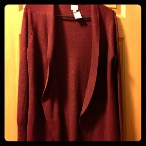 Open faced cardigan maroon/wine